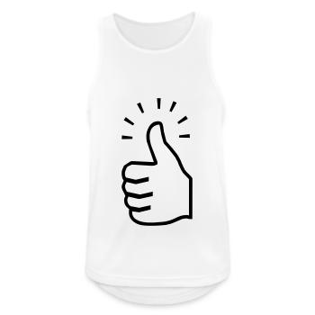 thumbs up - Men's Breathable Tank Top - white - Front - Nick (188cm)