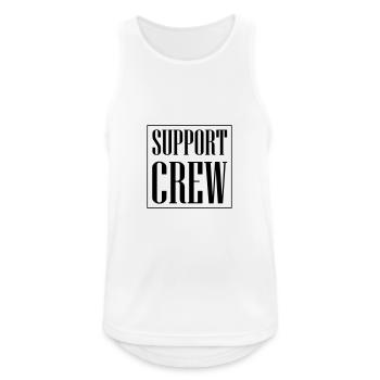 Support Crew - Männer Tank Top atmungsaktiv - Weiß - Vorne - Nick (188cm)