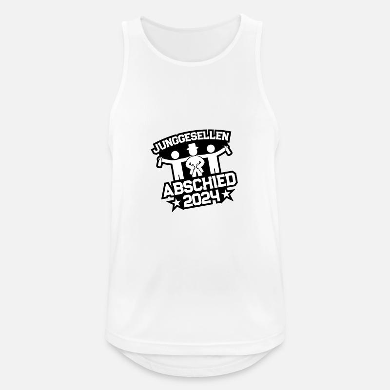 Junggesellenabschied 2024 - Männer Tank Top atmungsaktiv - Weiß
