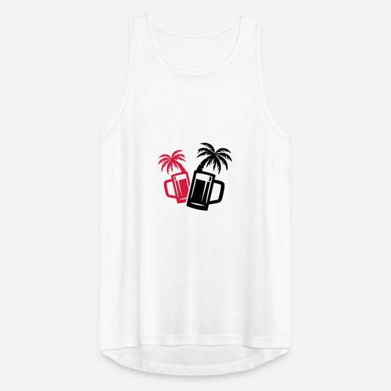 Beer Beach Palm Trees Men's Breathable Tank Top