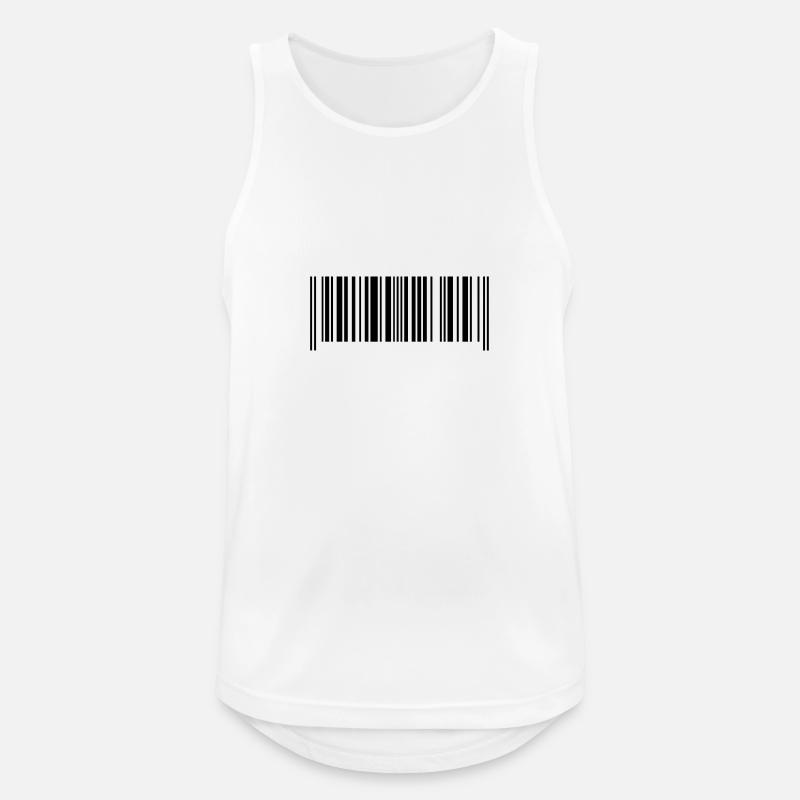 Barcode hergestellt in Frankreich - Männer Tank Top atmungsaktiv - Weiß