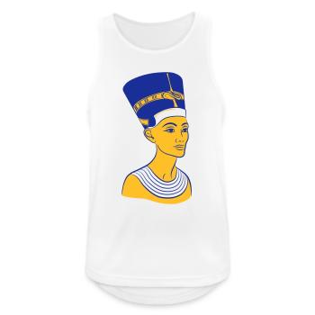 Nofretete Königin - Männer Tank Top atmungsaktiv - Weiß - Vorne - Nick (188cm)