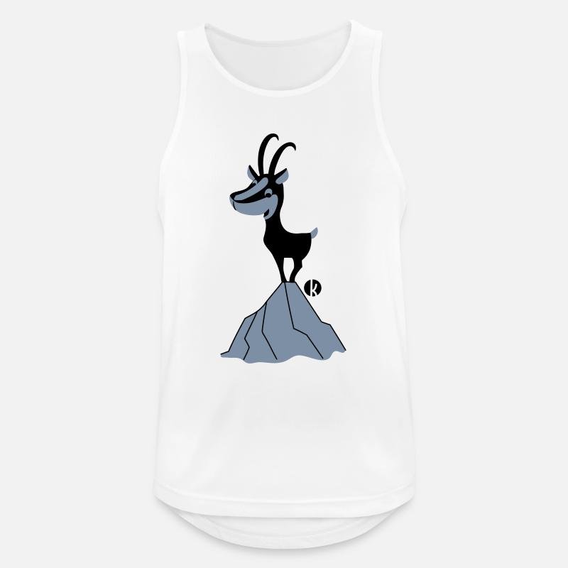 Gemse - Männer Tank Top atmungsaktiv - Weiß