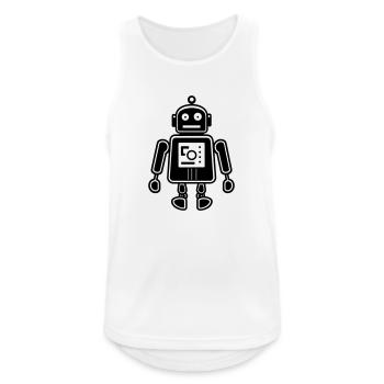 Roboter - Männer Tank Top atmungsaktiv - Weiß - Vorne - Nick (188cm)