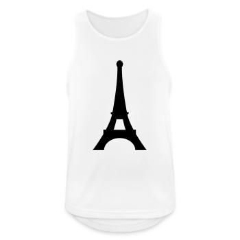 Tour Eiffel Paris - Débardeur respirant Homme - blanc - Devant - Nick (188cm)