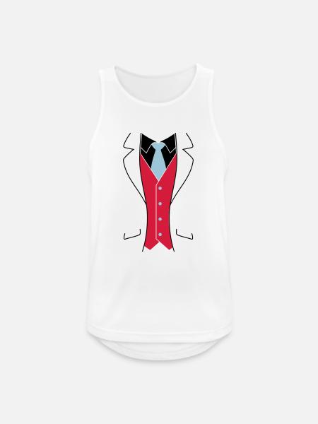 Tuxedo - Men's Breathable Tank Top - white