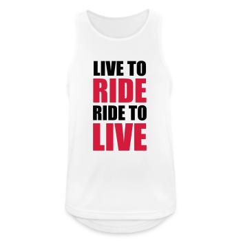 Biker Motorbike Motorrad Moto Motard Speed Sport - Débardeur respirant Homme - blanc - Devant - Nick (188cm)