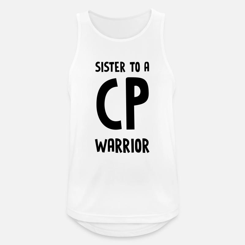 Schwester CP Warrior - Männer Tank Top atmungsaktiv - Weiß