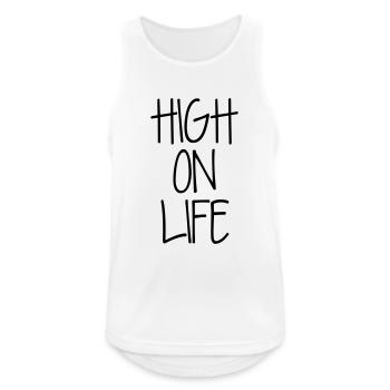 high on life - Men's Breathable Tank Top - white - Front - Nick (188cm)