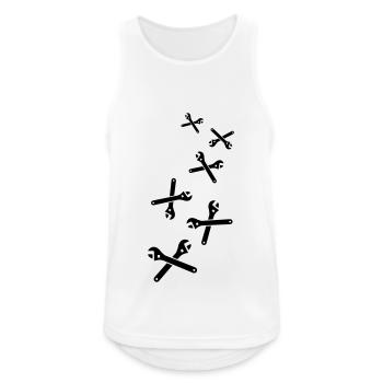 Wrench Icon - Men's Breathable Tank Top - white - Front - Nick (188cm)