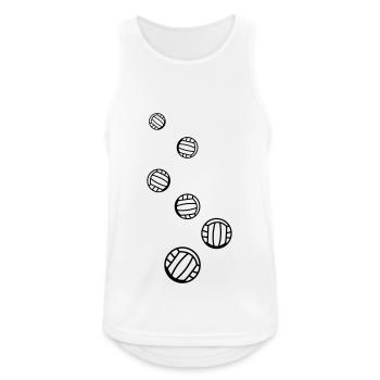 Symbole du volleyball - Débardeur respirant Homme - blanc - Devant - Nick (188cm)