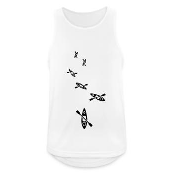 Kanu icon - Männer Tank Top atmungsaktiv - Weiß - Vorne - Nick (188cm)