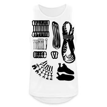 Set of Alpine Climbing Gear - Men's Breathable Tank Top - white - Front - Nick (188cm)
