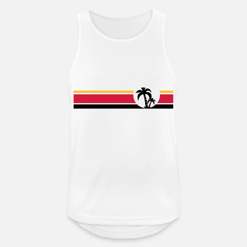 Palme II - Männer Tank Top atmungsaktiv - Weiß