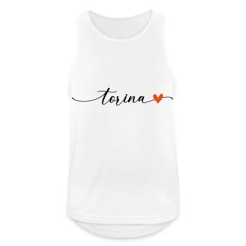 Torina Name Calligraphy Font - Men's Breathable Tank Top - white - Front - Nick (188cm)