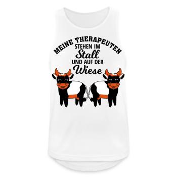 Geschenk für Bauern - Männer Tank Top atmungsaktiv - Weiß - Vorne - Nick (188cm)