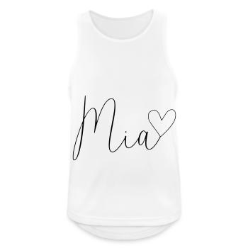 Mia surname First name Girl - Men's Breathable Tank Top - white - Front - Nick (188cm)