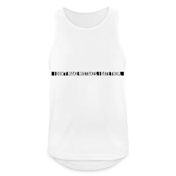 Date Mistakes Quote Logo - Men's Breathable Tank Top - white - Front - Nick (188cm)
