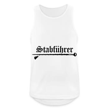 Stabführer | Musikverein Blaskapelle Musikkapelle - Männer Tank Top atmungsaktiv - Weiß - Vorne - Nick (188cm)