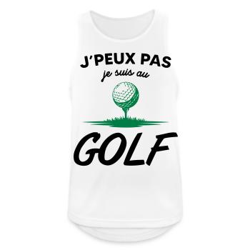 J'peux pas je suis au Golf - Débardeur respirant Homme - blanc - Devant - Nick (188cm)