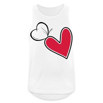Butterfly heart heart with butterfly - Men's Breathable Tank Top - white - Front - Nick (188cm)
