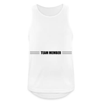 Team Mitglied - Männer Tank Top atmungsaktiv - Weiß - Vorne - Nick (188cm)