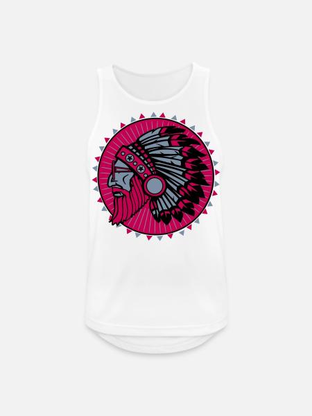 Beard indian - Men's Breathable Tank Top - white
