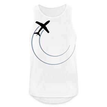 circle round lines top down plane fly pilot machin - Men's Breathable Tank Top - white - Front - Nick (188cm)