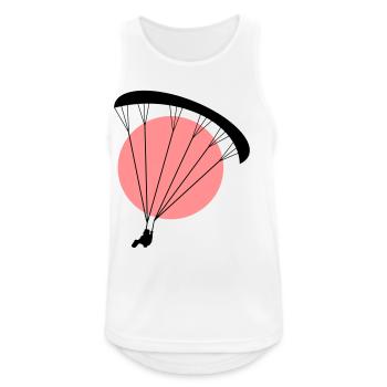 Paraglider Sunset Vector - Débardeur respirant Homme - blanc - Devant - Nick (188cm)