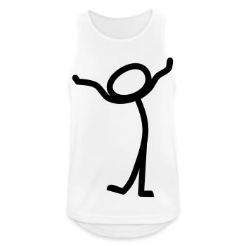 Comic - Männer Tank Top atmungsaktiv - Weiß - Vorne - Nick (188cm)