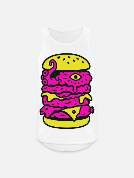 Monsterburger im Pop-Art Stil - Männer Tank Top atmungsaktiv - Weiß