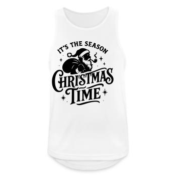 Christmas time Xmas weihnachten rock'n roll Santa  - Männer Tank Top atmungsaktiv - Weiß - Vorne - Nick (188cm)
