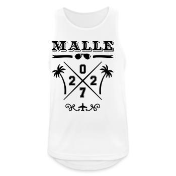 Malle 2027 - Männer Tank Top atmungsaktiv - Weiß - Vorne - Nick (188cm)
