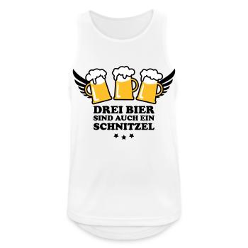 Drei Bier ein Schnitzel - Männer Tank Top atmungsaktiv - Weiß - Vorne - Nick (188cm)