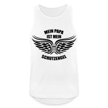 10 Mein Papa ist mein Schutzengel - Männer Tank Top atmungsaktiv - Weiß - Vorne - Nick (188cm)