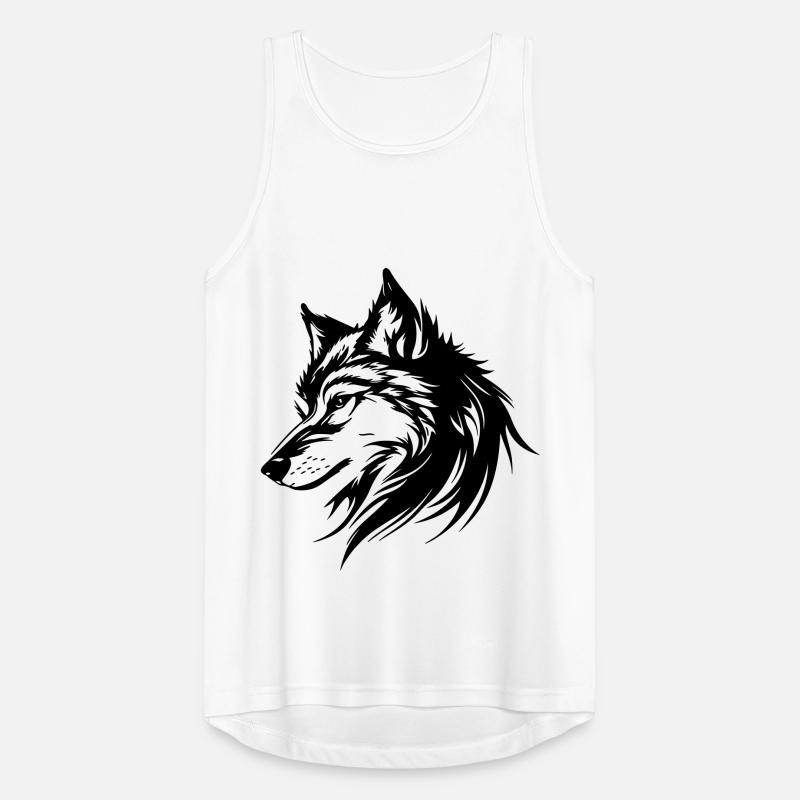 Silhouette de loup Débardeur respirant Homme