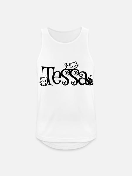 Tessa Navn Fornavn Killing Navn - Herre tanktop åndbar - hvid