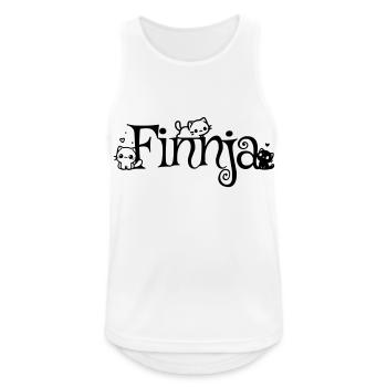 Finnja Name Vorname Kätzchenname - Männer Tank Top atmungsaktiv - Weiß - Vorne - Nick (188cm)