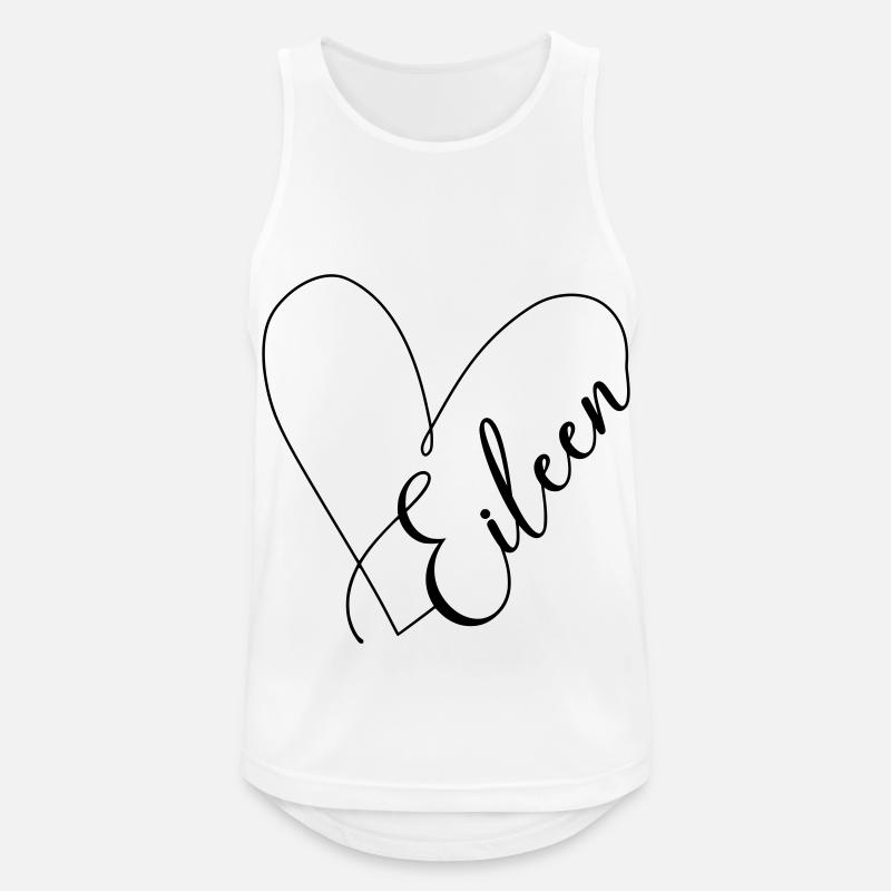 Eileen Name Herzlinie - Männer Tank Top atmungsaktiv - Weiß