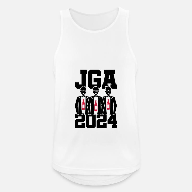 Junggesellenabschied 2024 - Männer Tank Top atmungsaktiv - Weiß