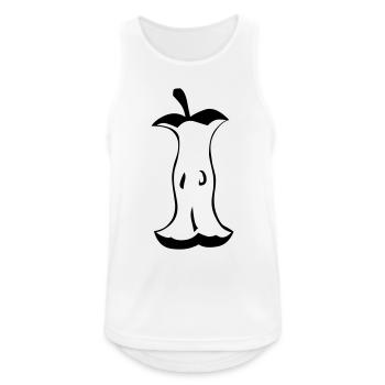apfel - Männer Tank Top atmungsaktiv - Weiß - Vorne - Nick (188cm)