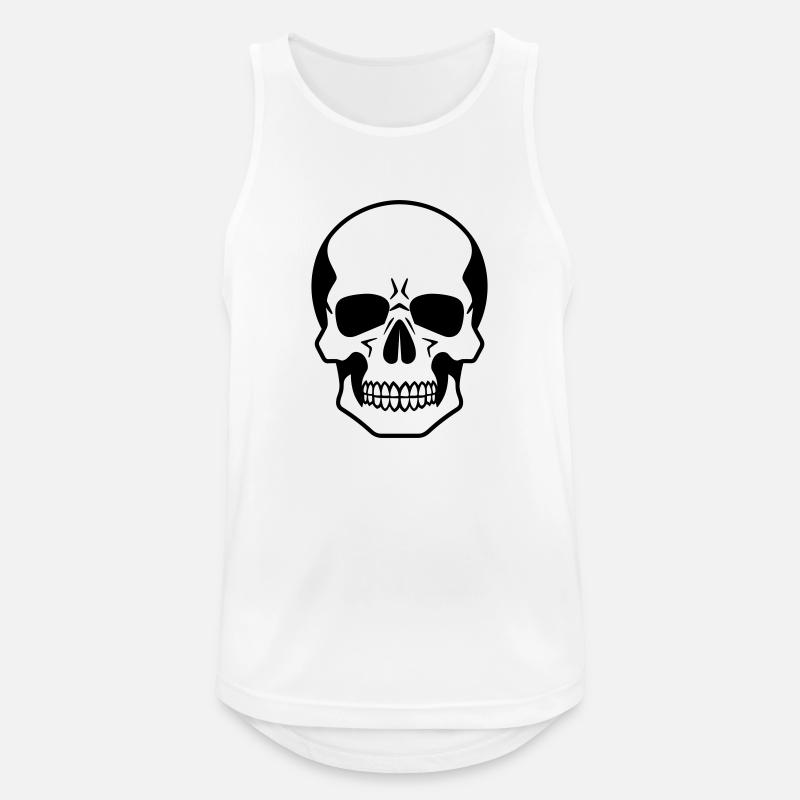 Schädel - Männer Tank Top atmungsaktiv - Weiß