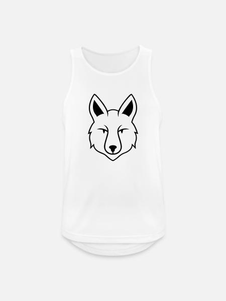 Wolf - Men's Breathable Tank Top - white