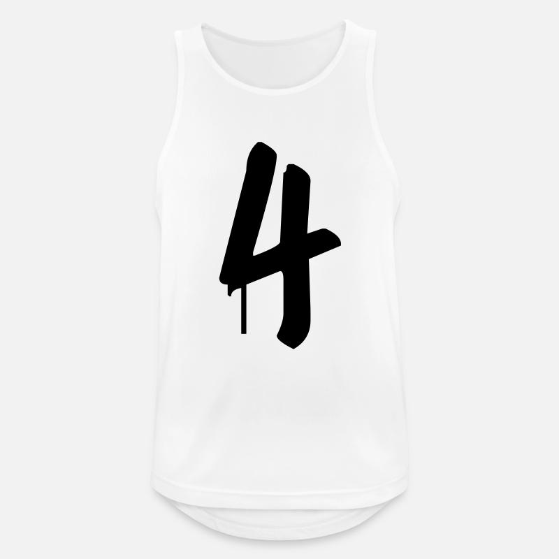 Graffiti : 4 - Männer Tank Top atmungsaktiv - Weiß