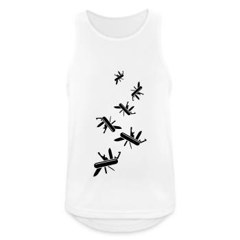 Pocket knife - Men's Breathable Tank Top - white - Front - Nick (188cm)
