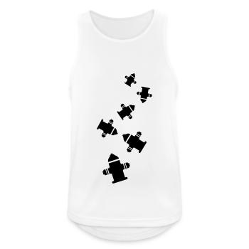 Hydrant Icon - Männer Tank Top atmungsaktiv - Weiß - Vorne - Nick (188cm)