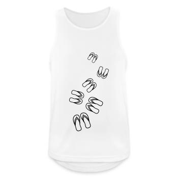 Badelatschen icon - Männer Tank Top atmungsaktiv - Weiß - Vorne - Nick (188cm)