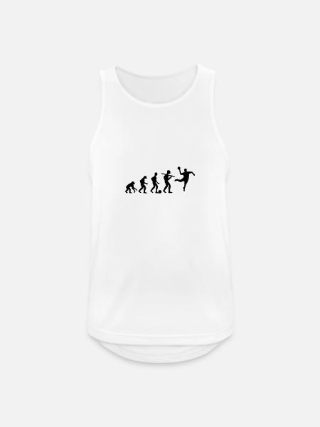 Evolution Handball; Anti-Fußball - Männer Tank Top atmungsaktiv - Weiß