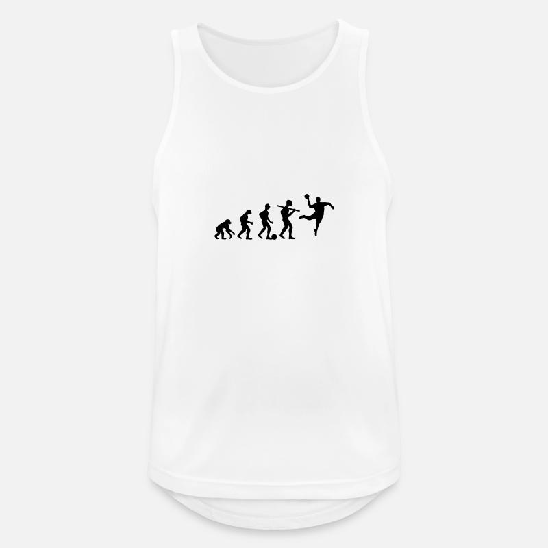 Evolution Handball; Anti-Fußball - Männer Tank Top atmungsaktiv - Weiß