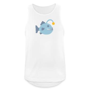 Fish Frogfish Deep Sea Bioluminescence Symbol - Men's Breathable Tank Top - white - Front - Nick (188cm)